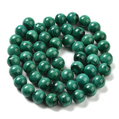 Natural Malachite Beads Strands G-F571-27A1-7mm-1