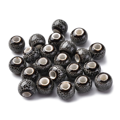 Bright Glazed Porcelain Beads PORC-D300-A32-1