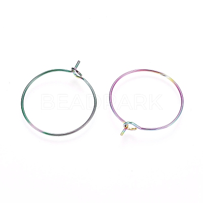 Ion Plating(IP) 316L Surgical Stainless Steel Hoop Earring Findings LS-STAS-D164-05M-1