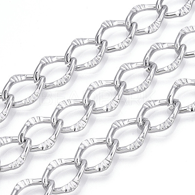 Aluminium Textured Curb Chains CHA-T001-43S-1
