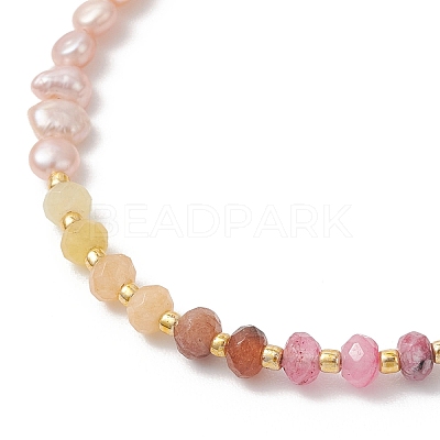 Natural Malaysia Jade & Pearl Beaded Bracelets for Women BJEW-JB13074-1