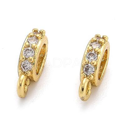 Brass Micro Pave Cubic Zirconia Tube Bails ZIRC-H119-11G-1