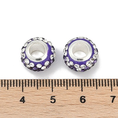 Alloy Rhinestone Clay Pave Beads ALRI-D300-02S-03-1