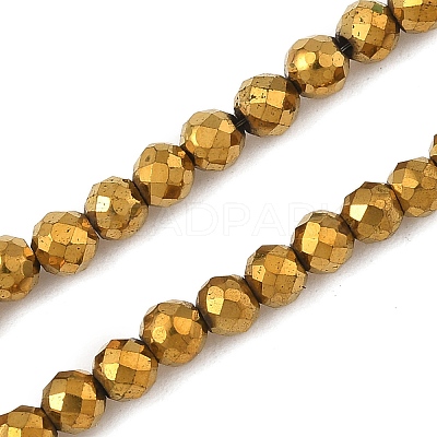 Electroplate Synthetic Magnetic Hematite Beads Strands G-A263-B01-02A-1