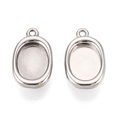 304 Stainless Steel Pendant Cabochon Settings STAS-N114-46B-P-1