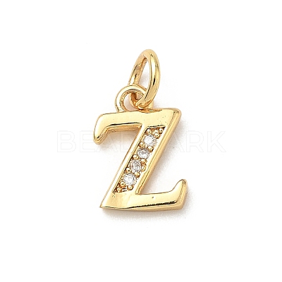 Brass Micro Pave Cubic Zirconia Charms KK-I382-03G-Z-1