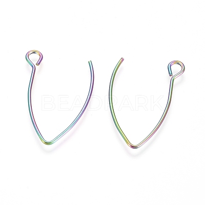 Ion Plating(IP) 304 Stainless Steel Earring Hooks X-STAS-L216-03A-M-1