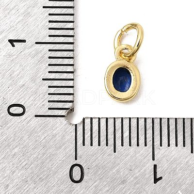 Brass Cubic Zirconia Charms KK-G554-02A-02-1