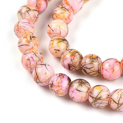 Baking Paint Glass Beads Strands X-DGLA-N003-6mm-B02-1