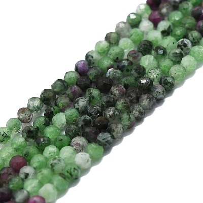 Natural Ruby in Zoisite Beads Strands G-P457-A01-29-1