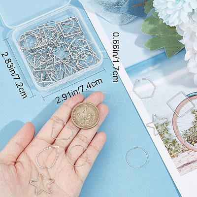 80Pcs 8 Styles Brass Linking Rings KK-CN0002-10A-1