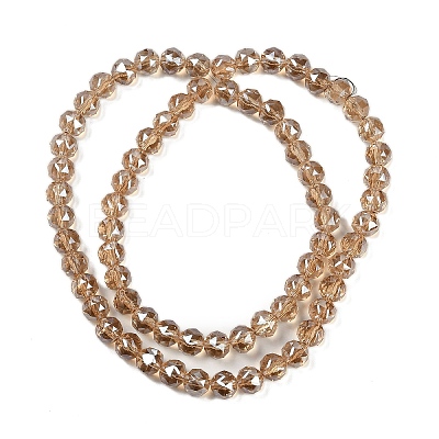 Transparent Electroplate Glass Beads Strands EGLA-N002-34C-C24-1