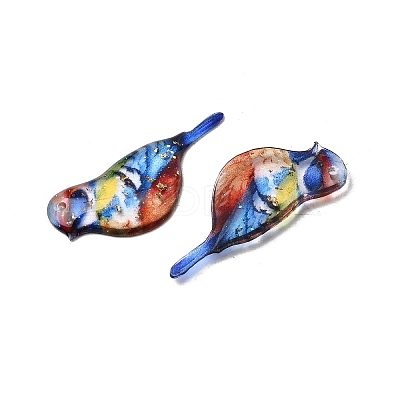 2Pcs Transparent Epoxy Resin Pendants RESI-A044-03B-1