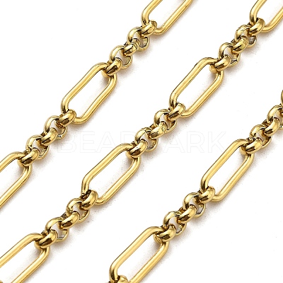 Ion Plating(IP) 304 Stainless Steel Oval Link Chains CHS-G039-02B-G-1