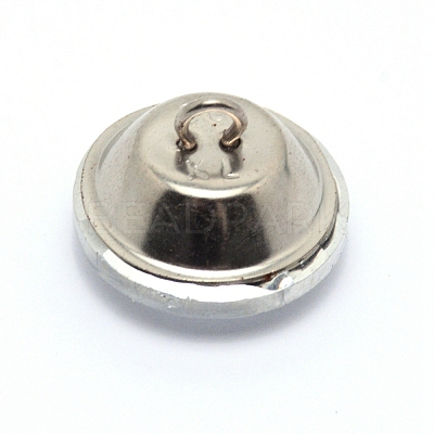 Glass Rhinestone Button BUTT-WH0015-21D-01-1