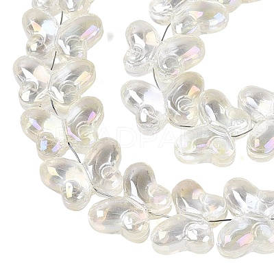 Baking Paint Electroplate Transparent Glass Beads Strands EGLA-Q136-03A-01-1