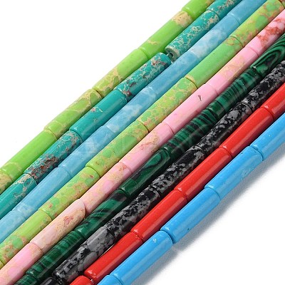 Synthetic Mixed Gemstone Beads Strands G-D077-B01-1