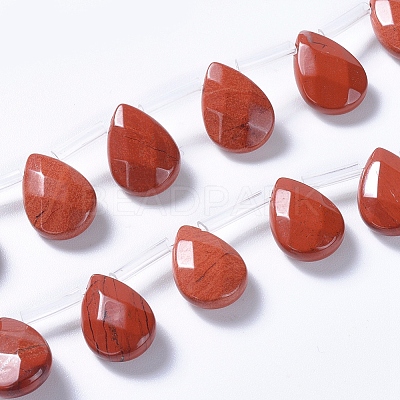 Natural Red Jasper Beads Strands G-G822-13B-1