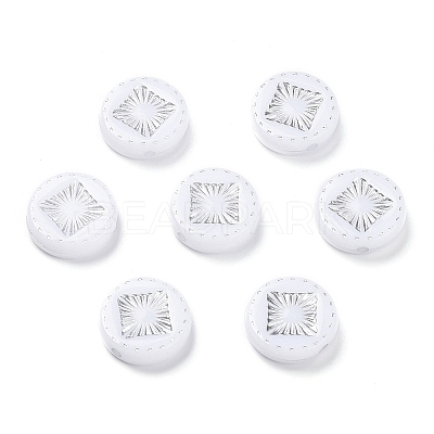 Opaque Acrylic Beads X-OACR-G016-07F-1