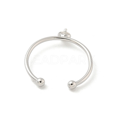 Brass Cup Peg Open Cuff Ring Settings KK-G518-02P-01-1