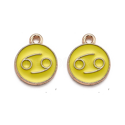 Alloy Enamel Pendants ENAM-S124-01B-14D-1