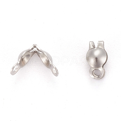 Tarnish Resistant Stainless Steel Bead Tips STAS-R061-05-1