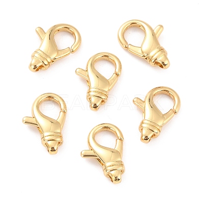 Brass Lobster Claw Clasps KK-D065-03G-1