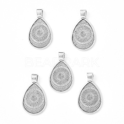 Alloy Pendant Cabochon Settings PALLOY-E436-87AS-1