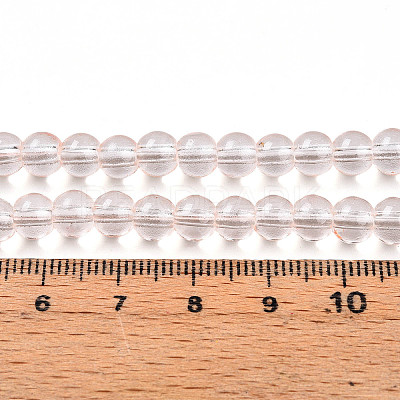 Baking Paint Transparent Glass Beads Strands DGLA-N006-6mm-02-1