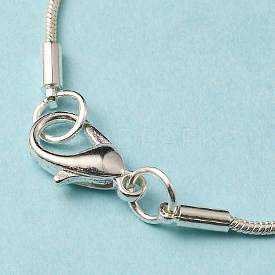 Brass Round Snake Chain Necklace Making KK-F763-07P-1