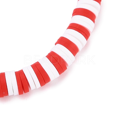 Elegant Christmas Handmade Polymer Clay Heishi Beaded Stretch Bracelets MV9996-21-1