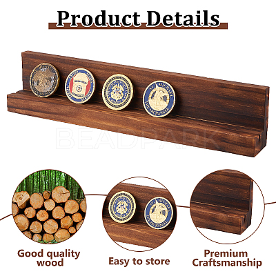 Wooden Coin Display Hanging Decorations ODIS-WH0043-161B-1