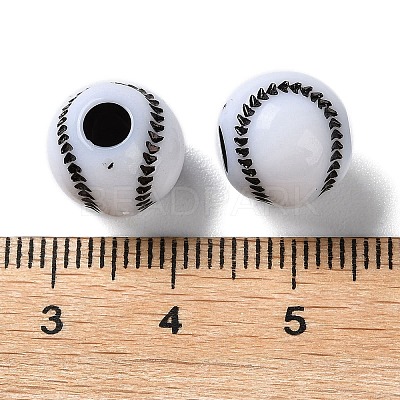 Opaque Acrylic European Beads LS-SACR-P031-25A-02-1