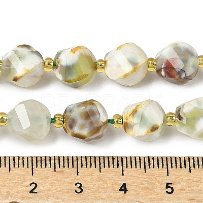 Natural Fire Crackle Agate Beads Strands G-U023-A16-02-1