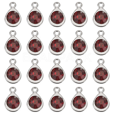 20Pcs Faceted Glass Charms RGLA-TADJ0001-01A-1