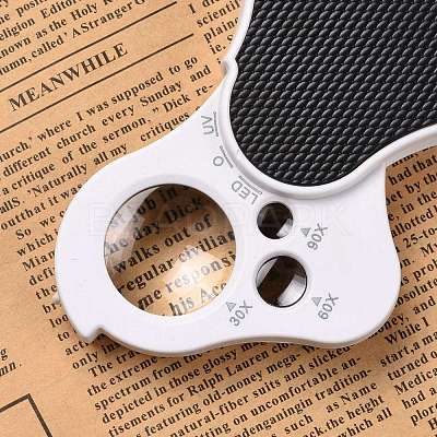 30X 60X 90X Illuminated Loupe Magnifiers AJEW-M031-06P-1
