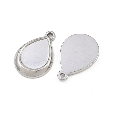 304 Stainless Steel Pendant Cabochon Settings STAS-L303-31P-1