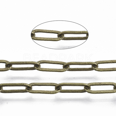 Brass Paperclip Chains X-CHC-S008-001B-AB-1