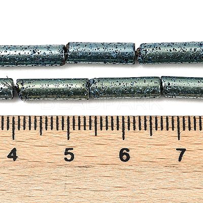 Electroplated Natural Lava Rock Beads Strands G-K388-03B-06-1