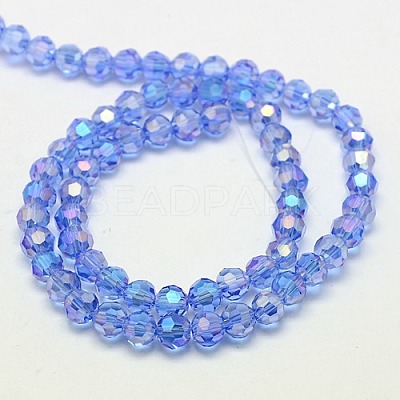 Electroplate Glass Beads Strands EGLA-J042-8mm-AB02-1