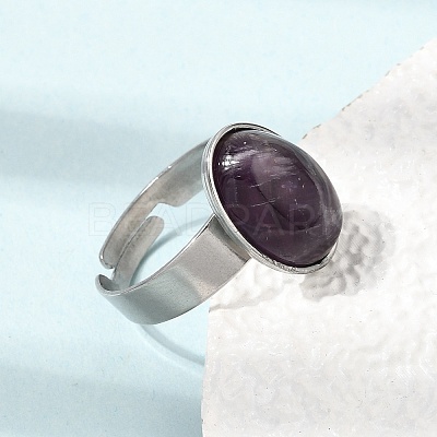 Adjustable 304 Stainless Steel Finger Rings for Women GG-CBA7994-04P-17-1
