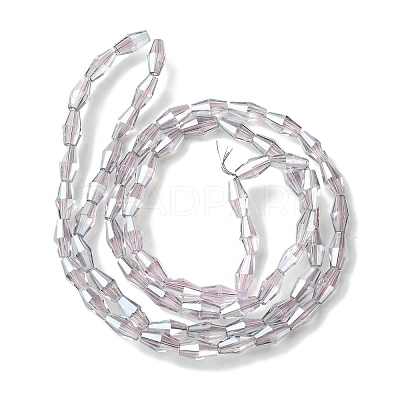 Transparent Electroplate Glass Beads Strands GLAA-K064-05A-PL06-1