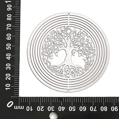 Tree of Life 201 Stainless Steel 3D Rotating Hanging Wind Spinner STAS-Z116-02P-05-1