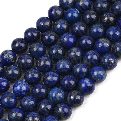 Natural Lapis Lazuli Bead Strands G-G953-03-10mm-1