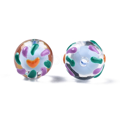 Transparent Acrylic Enamel Beads TACR-G040-01R-1