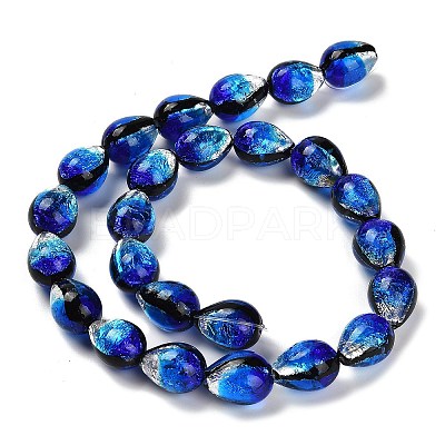 Gradient Color & Luminous Handmade Silver Foil Lampwork Beads LAMP-I028-07A-1