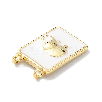 Rack Plating Brass Connector Charms KK-H443-01G-1