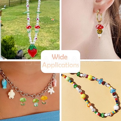 10Pcs 10 Colors Handmade Lampwork Beads LAMP-CJ0002-81-1