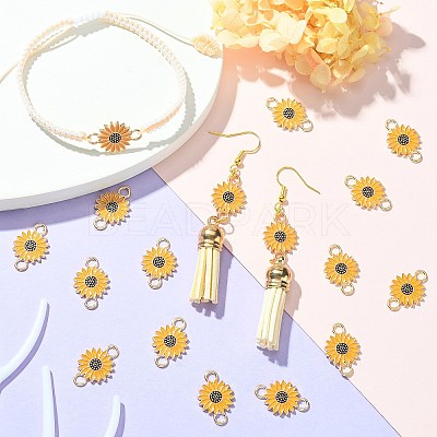 50Pcs Alloy Enamel Connector Charms ENAM-SZ0004-23-1
