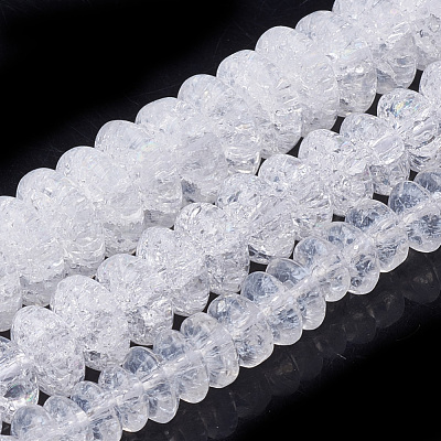 Synthetic Crackle Quartz Beads Strands G-S285-09-1